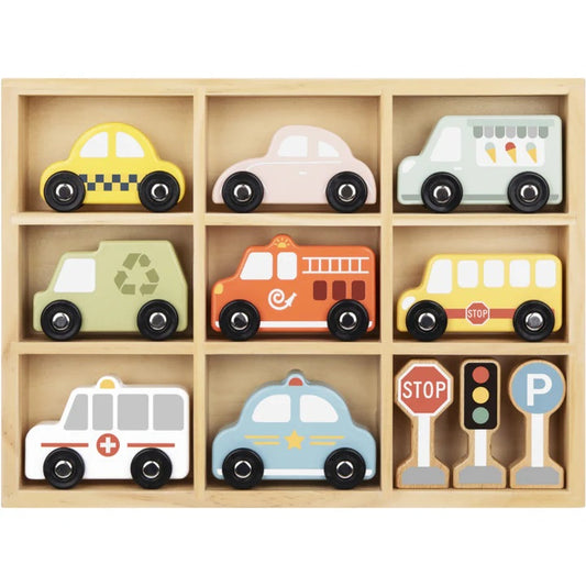 Juego 8 autitos de Madera