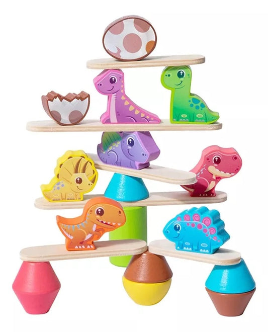 Dinosaurios de Equilibrio de madera